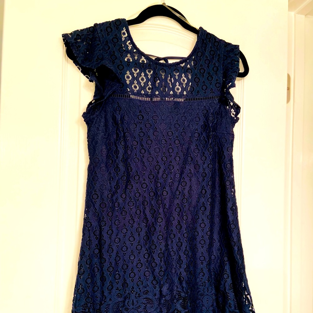 Speechless, navy lace Junior dress